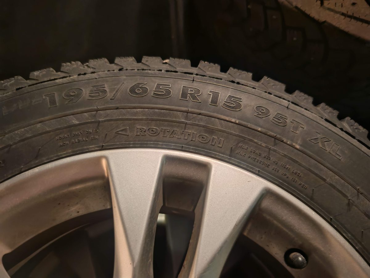Tyre size 195/65 R15